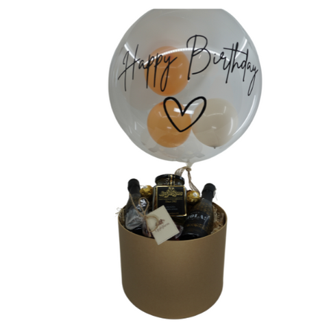 Geschenkballon hinzufügen mit goldener Schrift